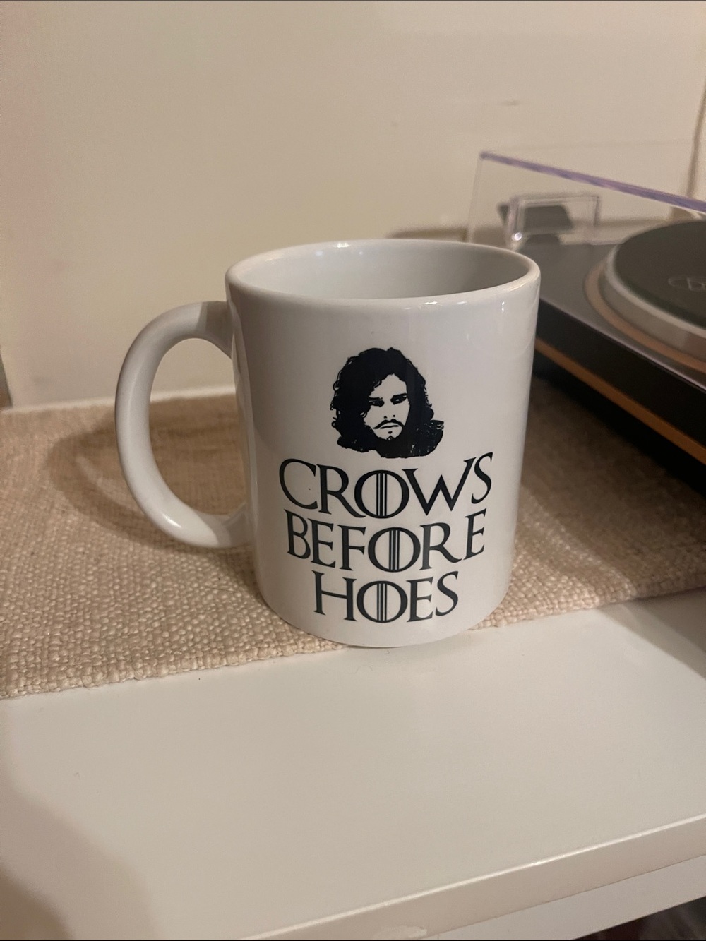 Crows Before Hoes White Ceramic Mug